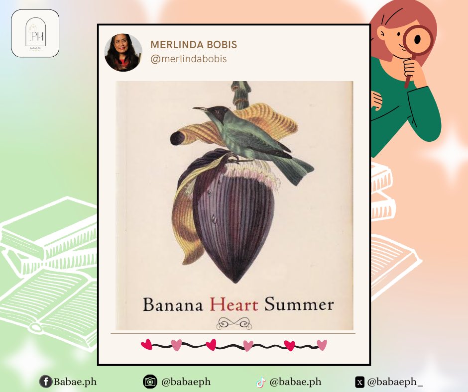 Babaeph_'s tweet photo. 📚 Banana Heart Summer by Merlinda Bobis 🌺

Explore 1960s Bicol through 12-year-old Nenita in this Gintong Aklat Award-winning novel. Discover beauty and resilience amid poverty on Remedios Street.

🌟 Stay tuned for a famous quote tonight! ✨
#MerlindaBobis #BananaHeartSummer https://t.co/W1w7fLDT4V