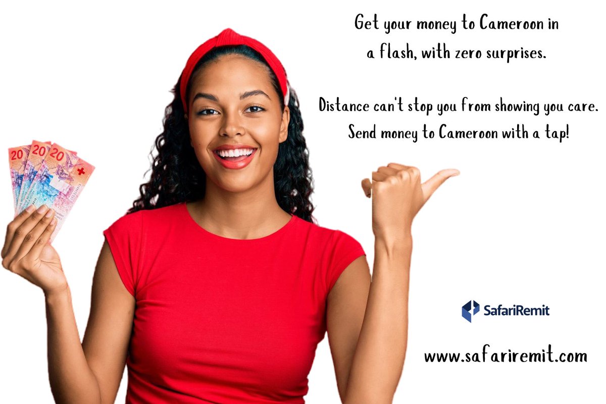 SafariRemit's tweet image. Ready to revolutionize the way you send money abroad? Say goodbye to endless waiting, worrying, and hidden fees, and hello to seamless transfers with our hassle-free service! 💸💫
safariremit.com/country/camero…
#GlobalConnections #SeamlessTransfers #EmpoweredCitizens