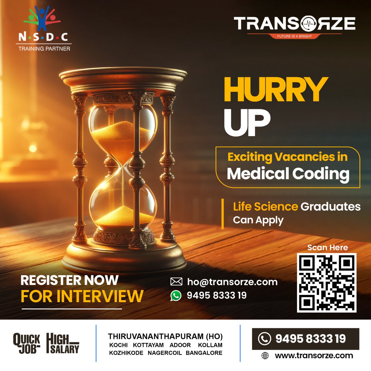 transorze_'s tweet photo. Exciting vacancies in Medical Coding available for Life Science graduates!

Don't miss out and register now to schedule an interview. 🎓 

For more details:
🌐 https://t.co/I0wBTD6w15
☎️9495833319

#MedicalCoding #careeropportunities #LifeScienceGraduates https://t.co/mfDj2FfPCZ