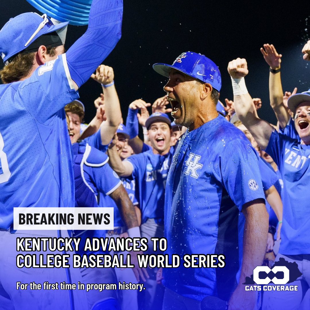 Cats_Coverage's tweet photo. KENTUCKY IS HEADED TO OMAHA 🚨 #BBN https://t.co/UnjHDcvDf1