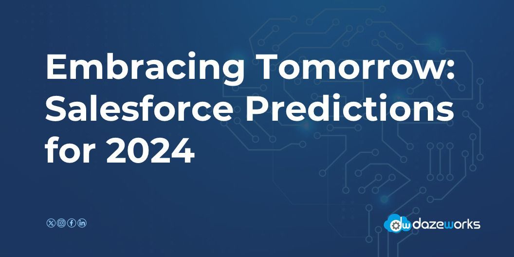 dazeworks's tweet image. Now that we are in the middle of the year, let&apos;s look back into some of the Salesforce predictions and their accuracy. Did we miss any more apparent trends? Check out this blog and tell us.
buff.ly/3tMHMKc 
#dazeworksninjas #salesforce #salesforcepredictions