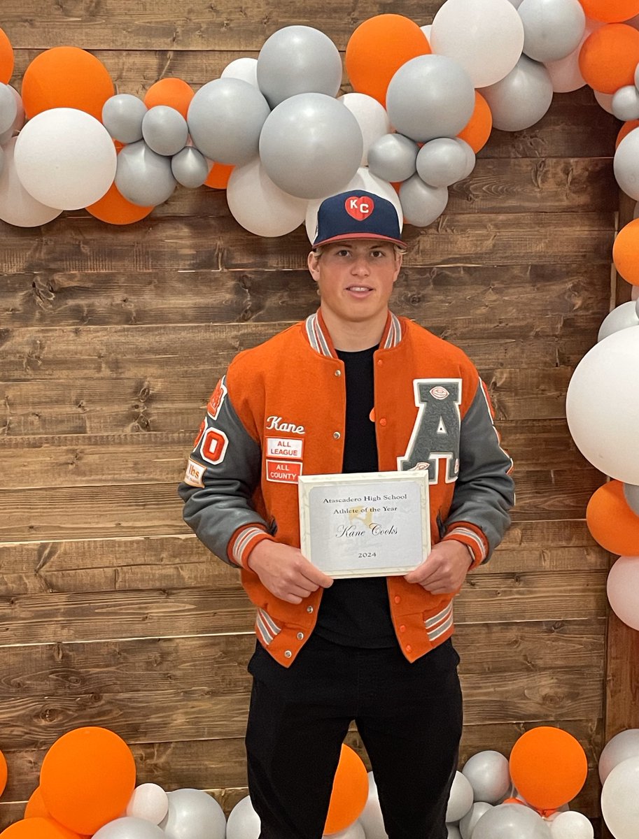 Strong finish to my high school sports career. Honored to be named Track &amp; Field Team MVP, Atascadero High Athlete of the Year, and SLO County Offensive MVP at the FCA All-Star Game. Very grateful for my family, teammates and coaches that have supported me along the way.