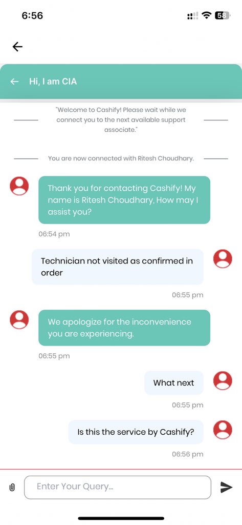 milleniumvivek1's tweet photo. @Cashify
I am so depressed with the service they claim usually to repair the phone at home. I booked service and assigned agent asked me to come to shop. Cashify should not claim to repair at home. Spoken two times with customer care but nothing happened. https://t.co/mSEr4HujdG