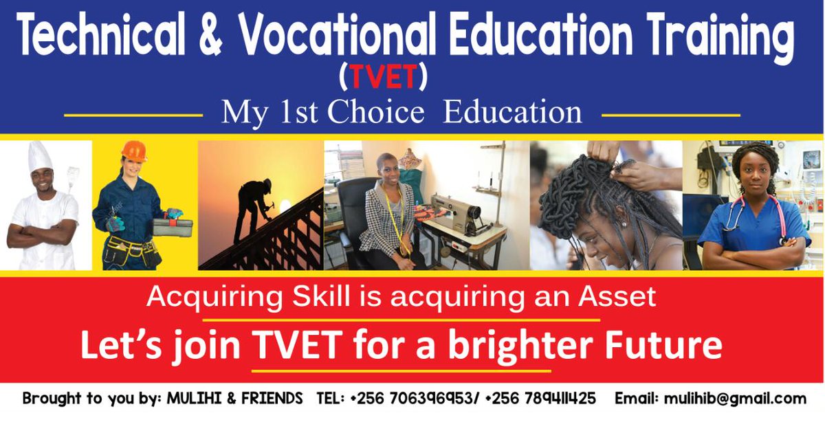 mulihiB's tweet photo. The 24th #TVET week of 2024 is here and our business as usual is to  champion #TVET and #Careers education in our communities and beyond. 

Have a great day 
@NCWUganda @UhandisiI @actt_edu @boychildug @Caritas_Ug @Educ_SportsUg @MentorGlobally @SMMATCareers https://t.co/8roh92Mvsh