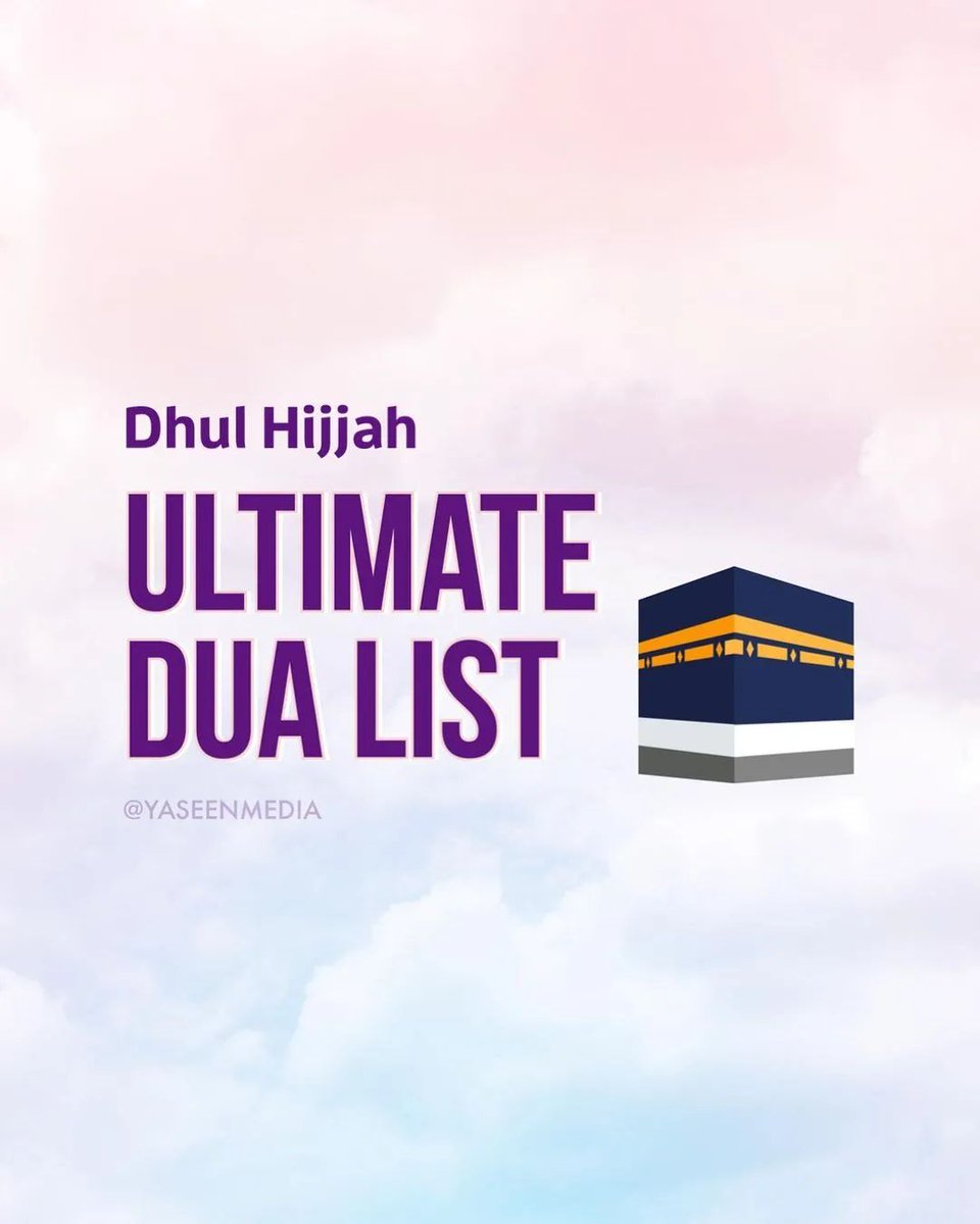 7signxx's tweet photo. An Important Du'a List For Dhul Hijjah...

THREAD https://t.co/HOFtXm4tkU