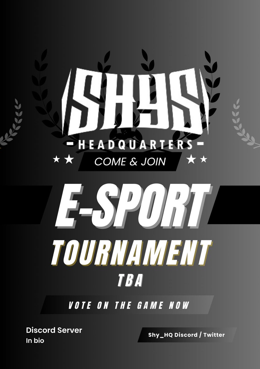 shy_hq's tweet image. I am hosting the biggest esports tournament yet😳

Cash prize to the winning team $300💰💸

We haven’t decided on a game yet, we’re currently in the voting process in the discord.🙏

Tag your favourite cappers to see a collaboration, maybe even a 1v1?☘️

Like Comment and retweet…