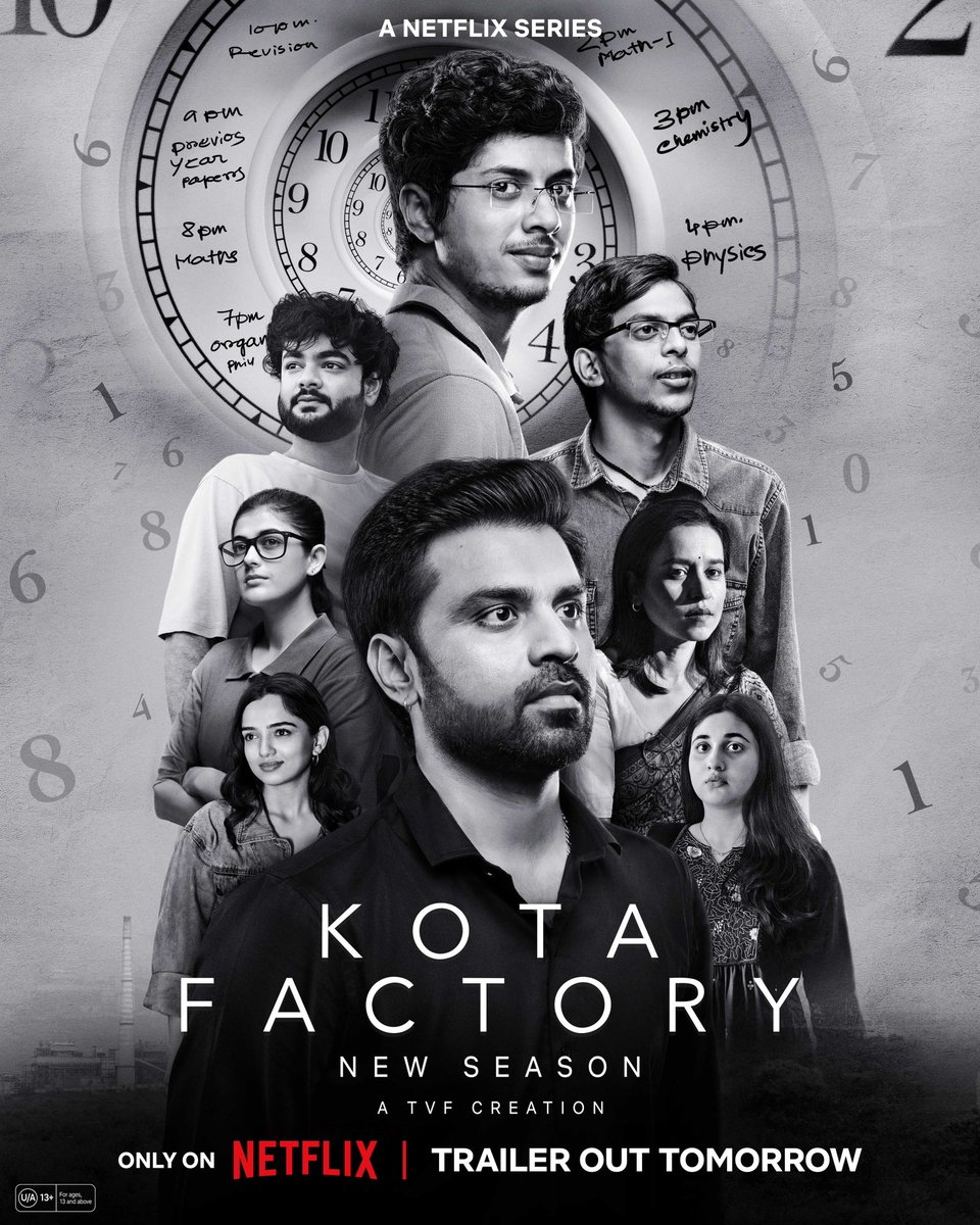 TheViralFever's tweet photo. Put it on your timetable ✍️
Kota Factory: Season 3 trailer out tomorrow!
#KotaFactoryS3OnNetflix @NetflixIndia @ArunabhKumar @mehta_pratish #RaghavSubbu @Punbatra @iampravinyadav #ManishChandwani @nikitalalwani @vijaykoshy @uncle_sherry @jitendrajk06 @TillotamaShome #MayurMore #RevathiPillai @HeyAhsaasChanna #RanjanRaj #AlamKhan @urvisingh143 #RajeshKumar