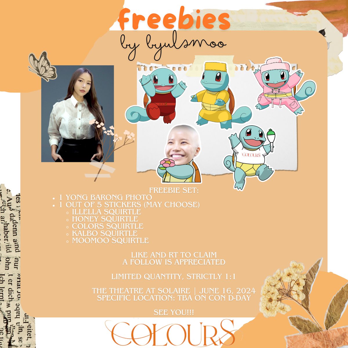 byulsmoo's tweet photo. =Solar 2ND CONCERT [COLOURS]=
♡ freebie set from @byulsmoo ♡

#ColoursinMNL #Solar_ColoursinMNL #마마무 #Mamamoo #솔라 #Solar #COLOURS https://t.co/3VhZ9jz6ET