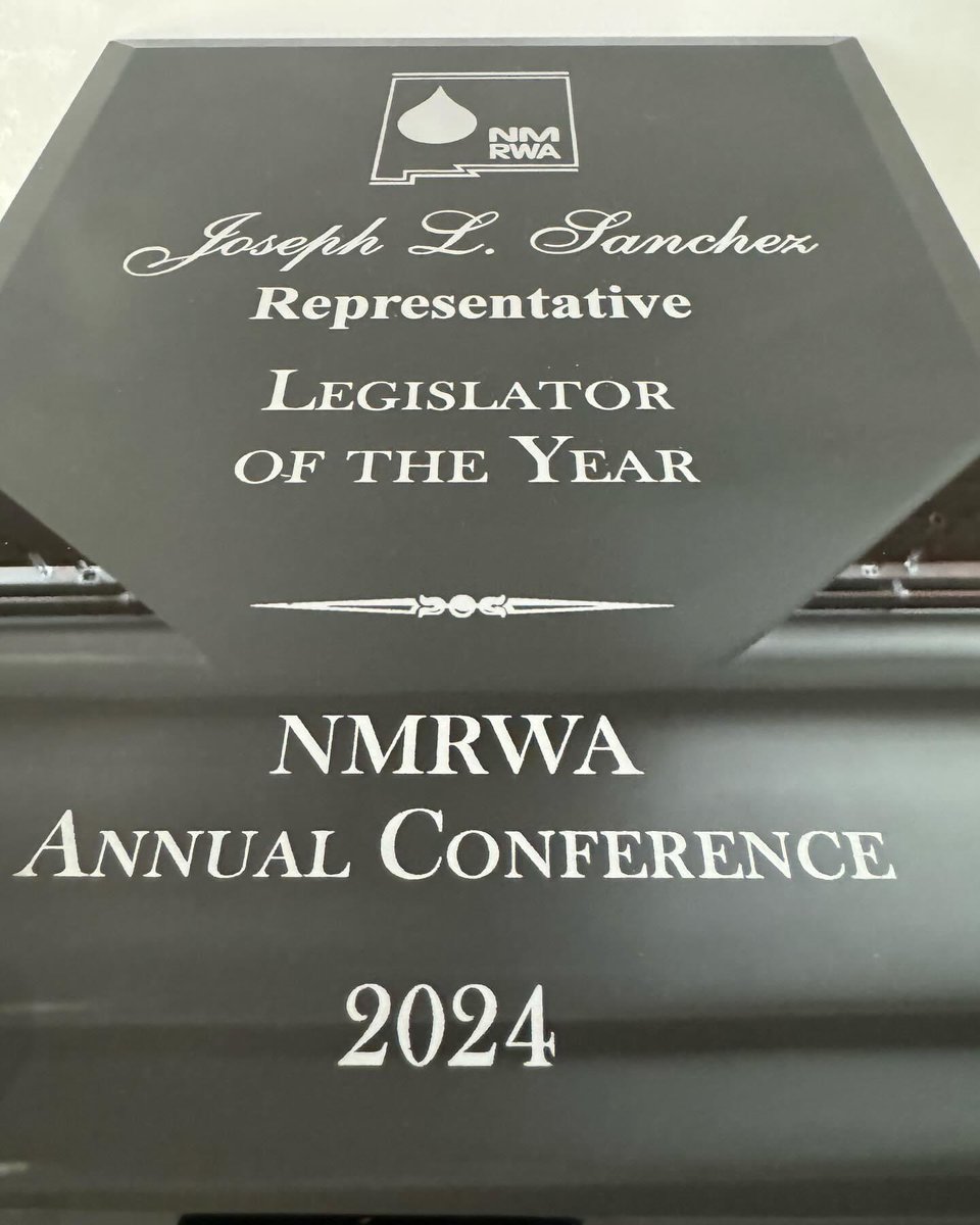 JosephSanchezNM's tweet photo. Proud to be awarded the New Mexico Rural Water Association’s Legislator of the year award recently! https://t.co/Izkabzm8EA