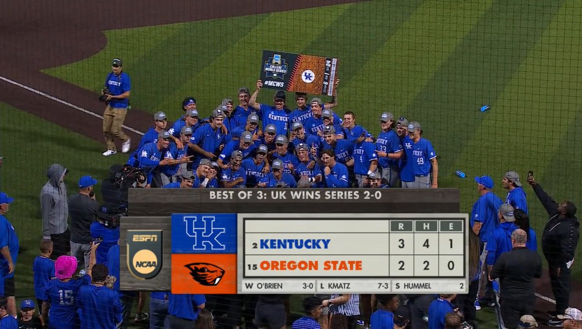 ChrisFisherKY's tweet photo. Your Lexington Super Regional Champion Kentucky Wildcats https://t.co/FwdRX2eCRF