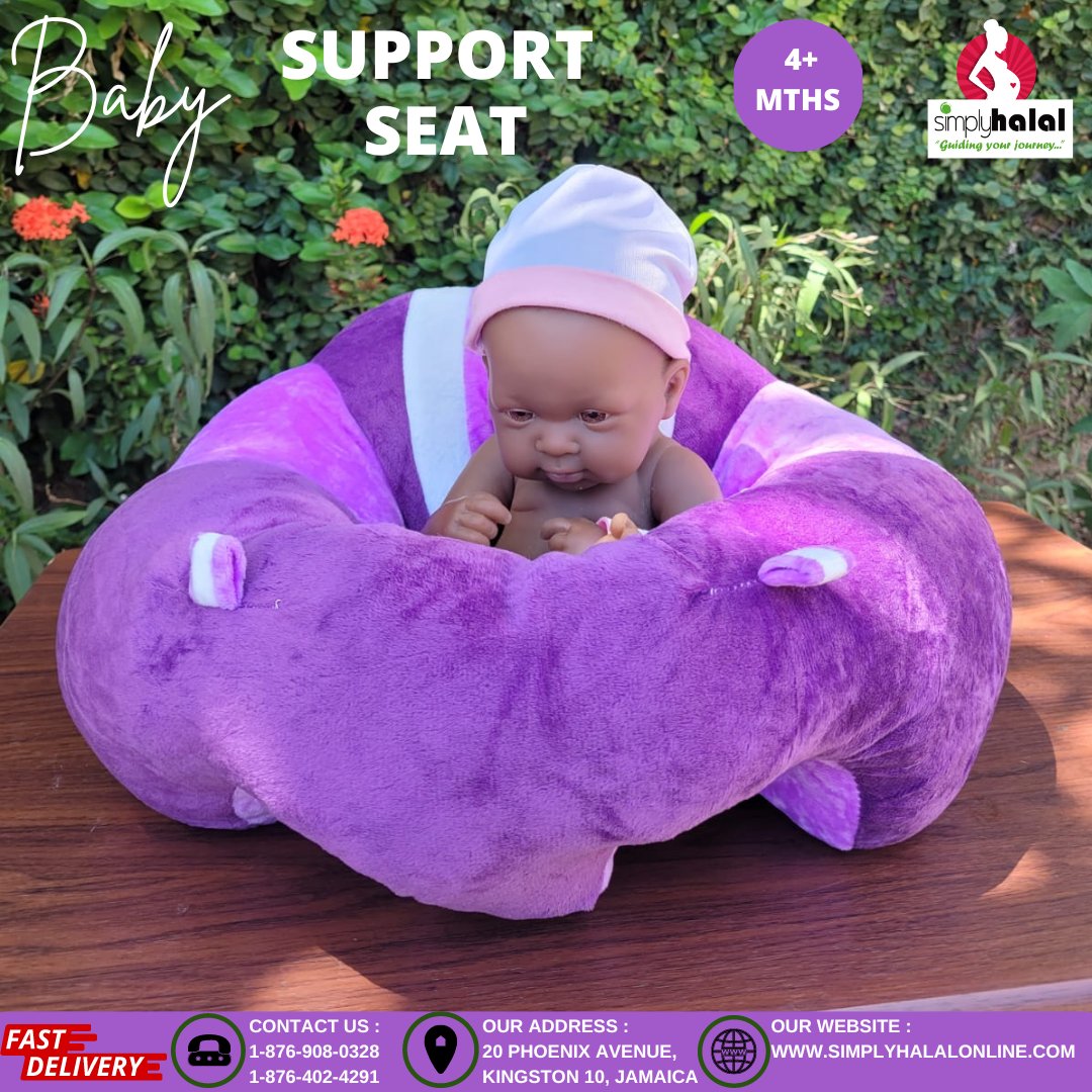 simplyhalaljm's tweet photo. BABY SIT UP SEAT -$3500 

This soft cushion chair allows your little one to practice sitting up in comfort. With leg holes and a cushioned surrounding there is no need to worry about your baby falling over / out of the chair. https://t.co/WF55Cv7hJk