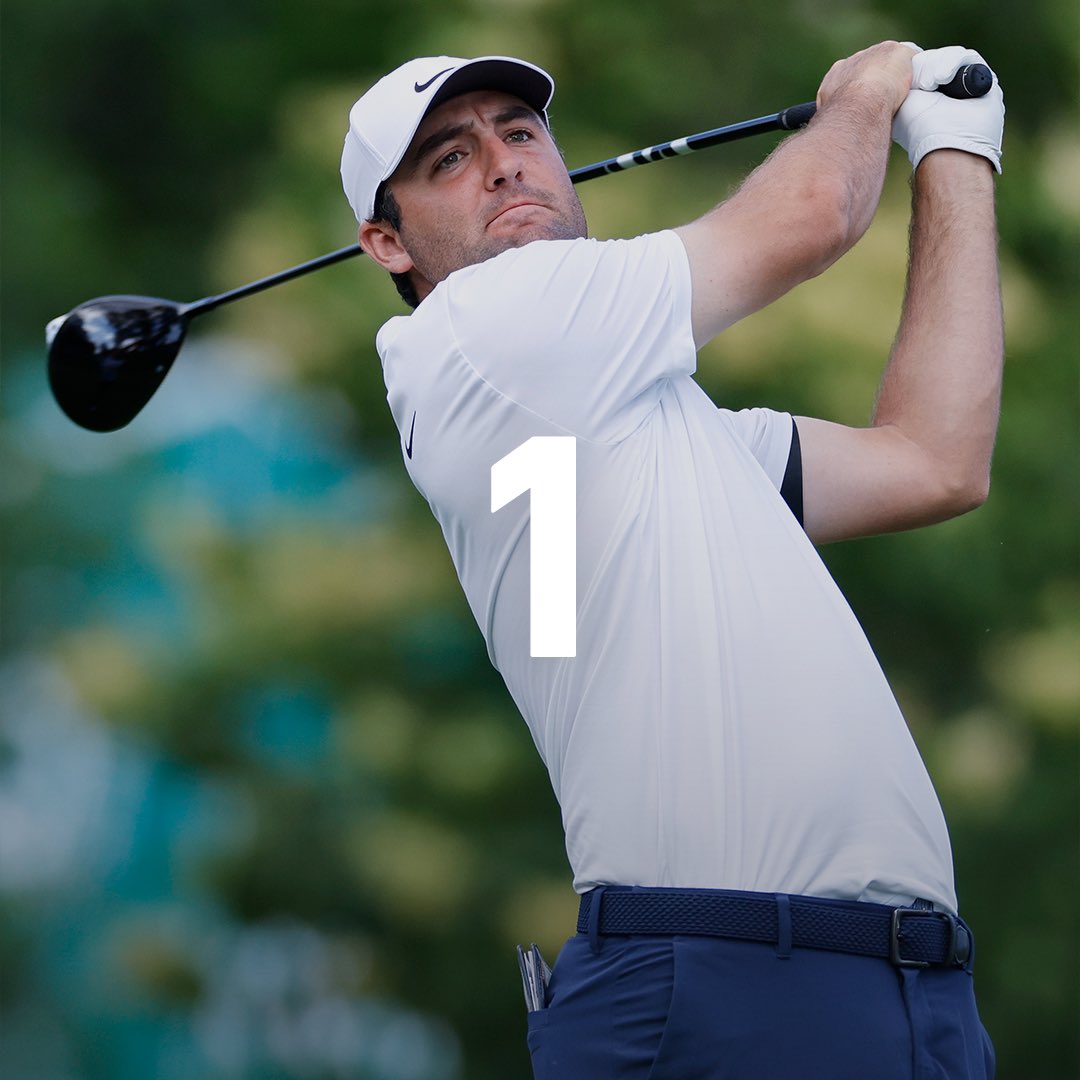 TaylorMadeGolf's tweet photo. An exclamation point on the 72nd hole. 💪 

Scottie Scheffler led the field in both Strokes Gained: Total and Strokes Gained: Approach en route to his fifth victory of the season. 

World No. 1 now heads to Pinehurst and the U.S. Open with major momentum. #Qi10Driver https://t.co/Hu0IcSWenz