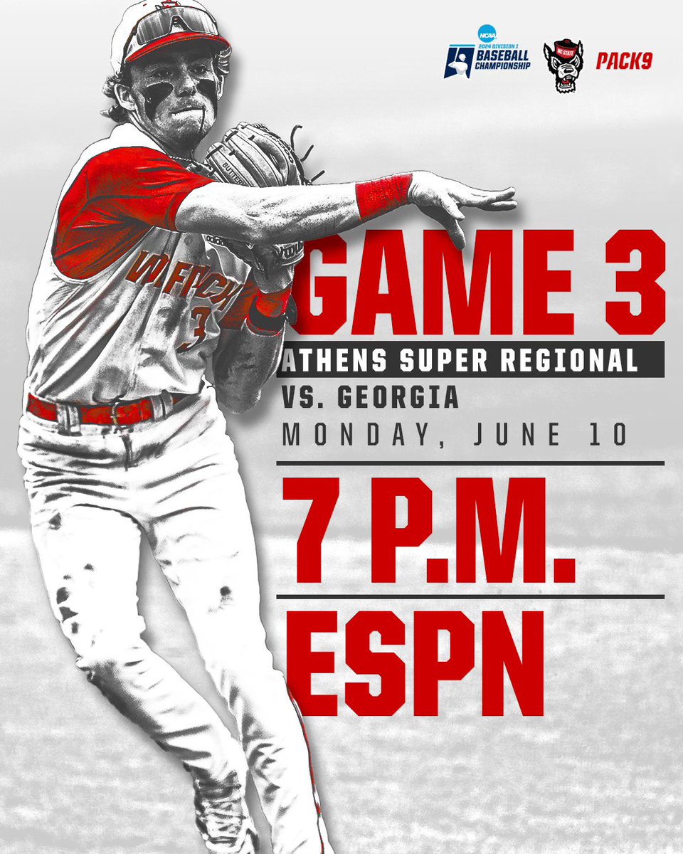 10 Seed NC State vs. #7 Seed Georgia: Game 3: Time &amp; TV Network 