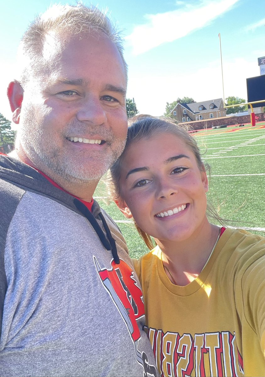 AndieHafner's tweet photo. @BearHafner and @BransonFootball are in Pitt for football camp so I had to stop by! Always a great time to see my dad. Love you! ❤️ https://t.co/BkBSm5heKb