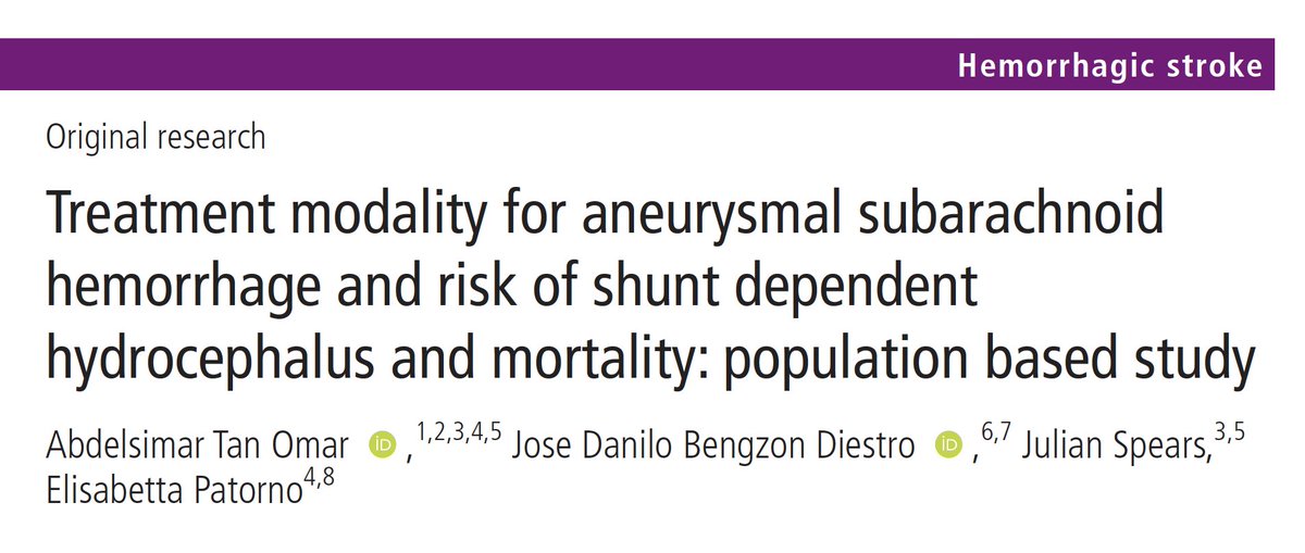 Buddy Omar (@atomar_md) on Twitter photo Hot off the press 📣<a href="/JNIS_BMJ/">JNIS</a>, our study used the target trial approach to emulate the landmark ISAT with big data. Results suggest coiling may reduce risk of hydrocephalus vs clipping in aneurysmal #SAH. <a href="/MacNeurosurgery/">McMaster Neurosurgery</a> <a href="/UofTNeuroSurge/">University of Toronto Neurosurgery</a> <a href="/SmhNeuroVasc/">Neurovascular Center @ St. Michael's Hospital</a> bit.ly/4c3ybiO Hot off the press 📣<a href="/JNIS_BMJ/">JNIS</a>, our study used the target trial approach to emulate the landmark ISAT with big data. Results suggest coiling may reduce risk of hydrocephalus vs clipping in aneurysmal #SAH. <a href="/MacNeurosurgery/">McMaster Neurosurgery</a> <a href="/UofTNeuroSurge/">University of Toronto Neurosurgery</a> <a href="/SmhNeuroVasc/">Neurovascular Center @ St. Michael's Hospital</a> bit.ly/4c3ybiO