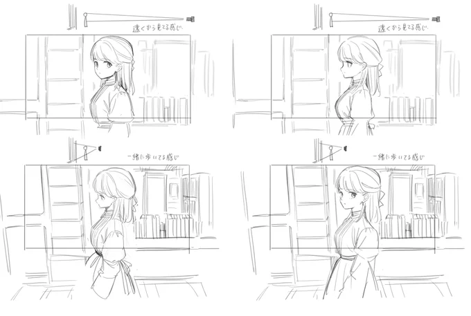 同枠に同サイズで人物配置する時の使い分けの感じ 