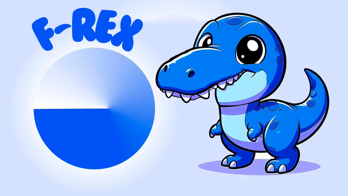 AnubisGemsx100's tweet photo. @NikolaBench “Meet our blue T-Rex, missing his lower jaw but full of charm. Cartoonish, friendly, and always ready for a laugh!” Inspired by the T-REX meme that lacks the jaw #Base #FREX https://t.co/kLKoTVi4Q5