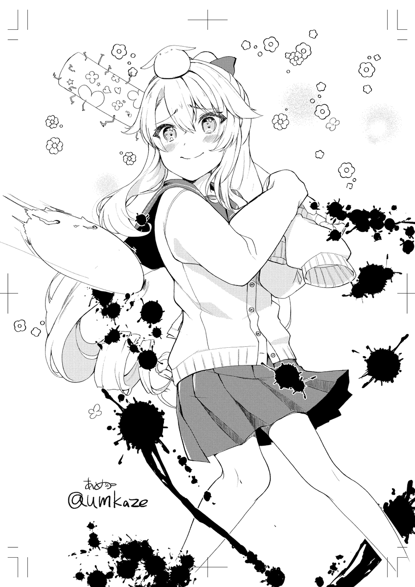 何年か前に描いた落書きでてきたので再録しますね。
モノクロでお絵かきにハマっていた時期だと思います。 