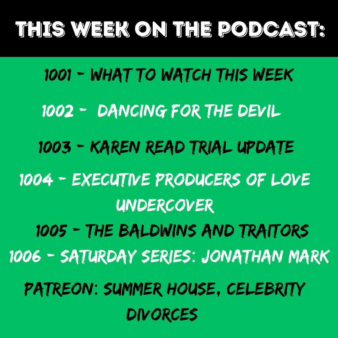 KateCasey's tweet image. Episodes this week: podcasts.apple.com/us/podcast/rea… #dancingforthedevil #KarenRead  #LoveUndercover #TheTraitors #SummerHouse