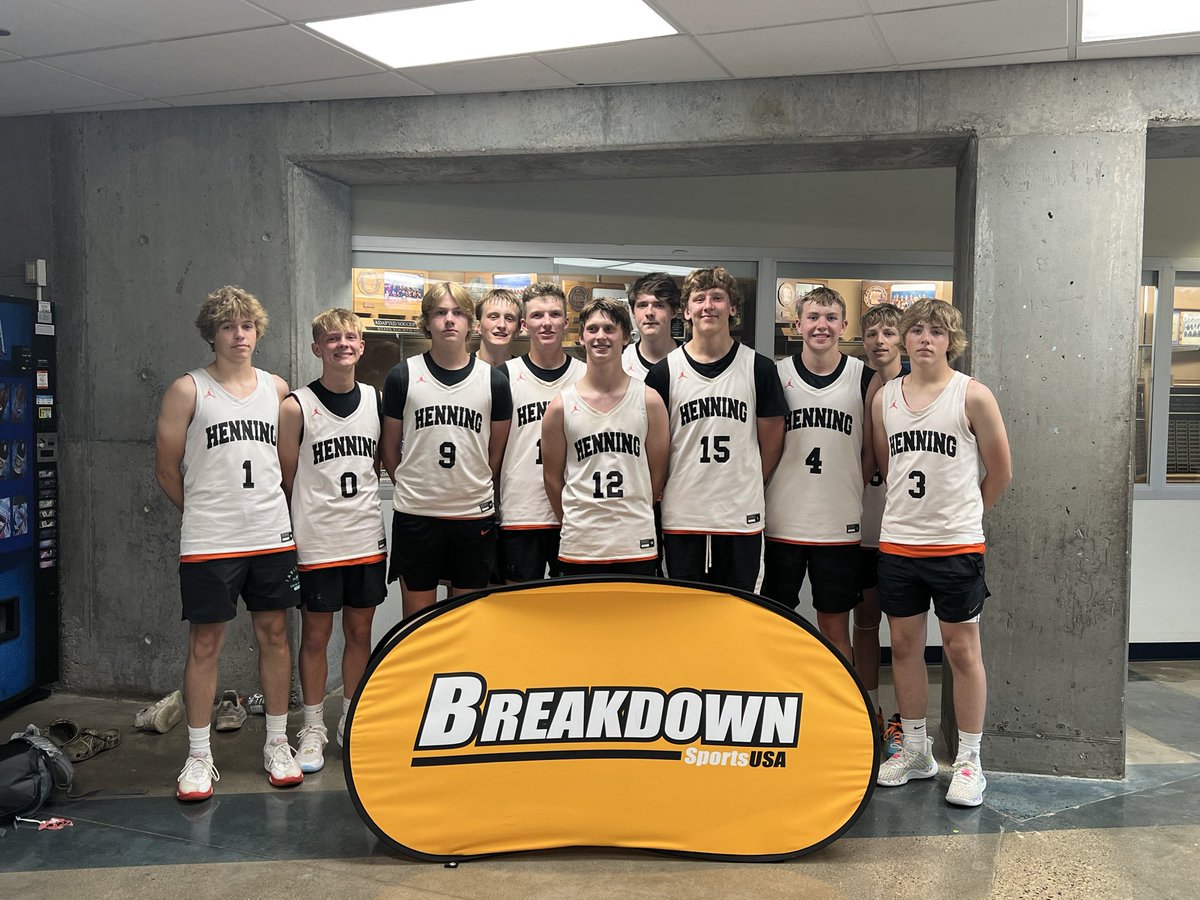 Henning Varsity Boys go 3-0 at the Breakdown Summer State tournament in Bloomington today. 🏀

Wins over Heritage Christian, East Central &amp; Deer River to claim the title. ⁦<a href="/mroscarson/">Mark Oscarson</a>⁩