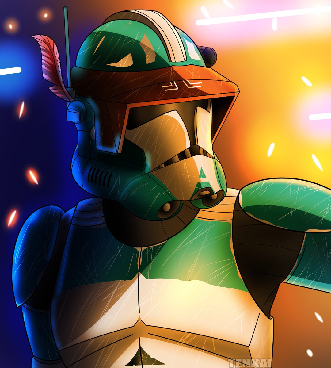Tennkaii's tweet photo. An old sketch I made for Jan and his clone wars fan film tukk tales! I made the sketch over a year ago and only just now got to finish it, you can watch his trailer here! 
@HG_Animations 
https://t.co/x9RPquxQvs https://t.co/1kGj0CVXbO