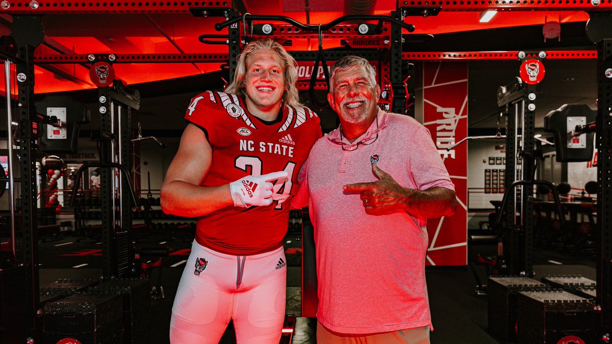 I had an amazing official visit at NC State this past weekend! Enjoyed spending time with coaches and other recruits. Runnin’ with the Pack🐺🔴⚫️
<a href="/StateCoachD/">Dave Doeren</a> <a href="/CoachTonyGibson/">Tony Gibson</a> <a href="/coachwiles/">Charley Wiles</a> 
<a href="/elisha_shaw/">Coach E. Shaw</a> <a href="/PackFootball/">NC State Football</a>