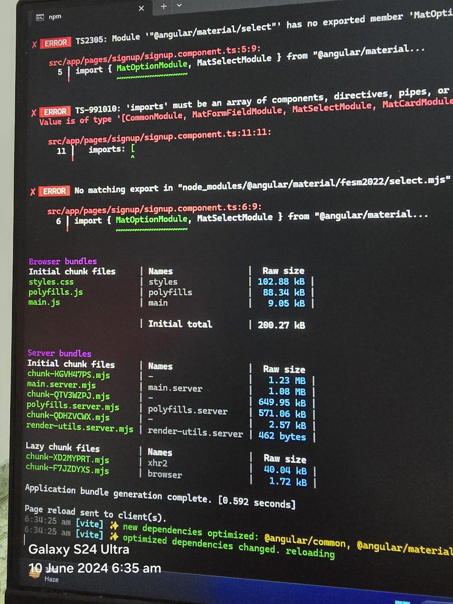Solver9063's tweet image. @angularfanatic: "Just when you think you’ve mastered Angular, Angular 18 and Angular Material team up to remind you that you’re still just a humble coder. Thanks for keeping us on our toes! 😂 #Angular #WebDevProblems