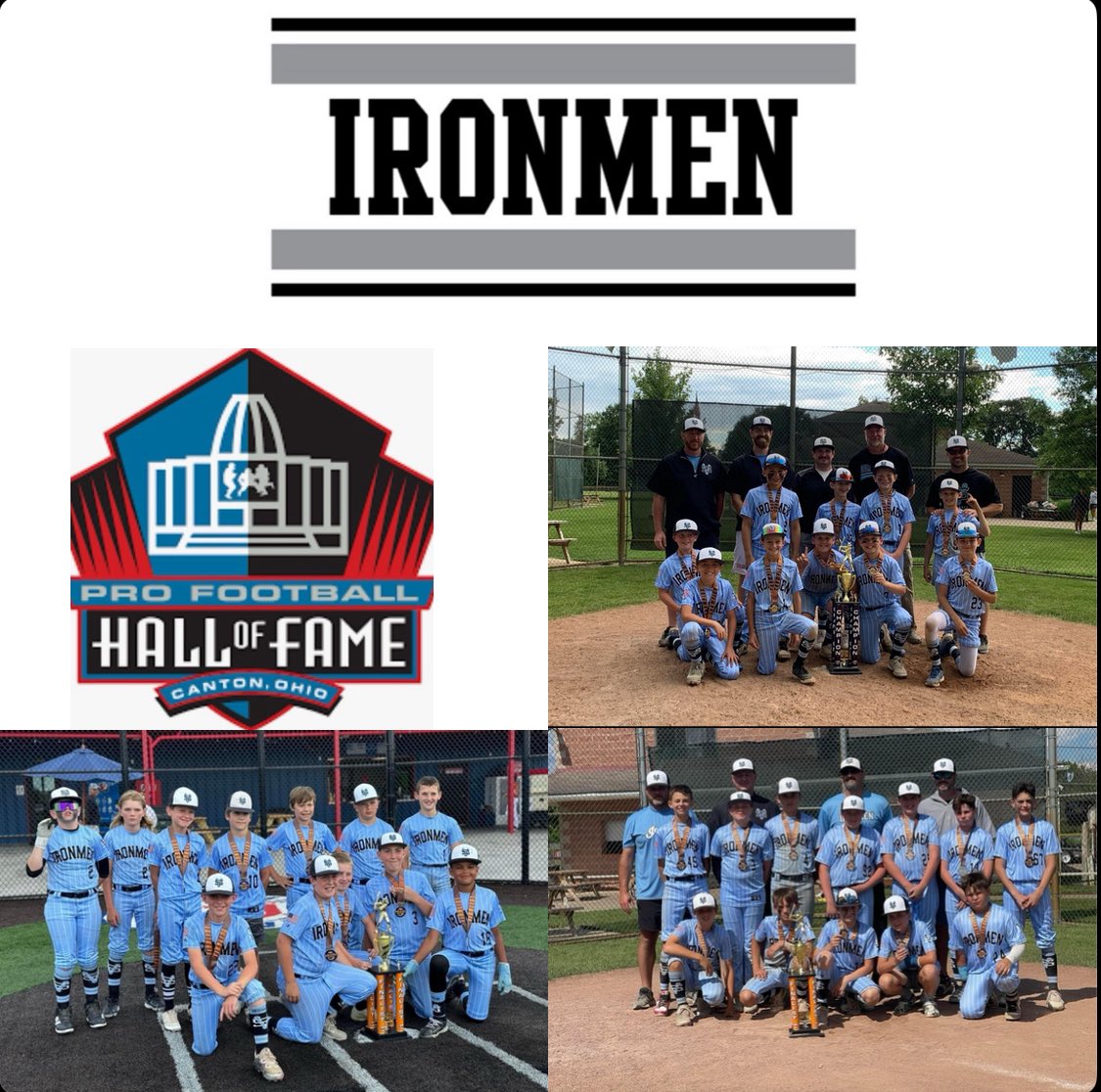SVIronmenBall's tweet photo. The Shenango Valley Ironmen brought home the hardware this weekend.  Congrats to our 10U team on Winning the Rock and Roll Shootout and our 11U and 12U teams on finishing Runner-Up.  Way to represent Our Valley!  #wearesvironmen #SVIronmen #OurValley https://t.co/Xzy8mYnKsI