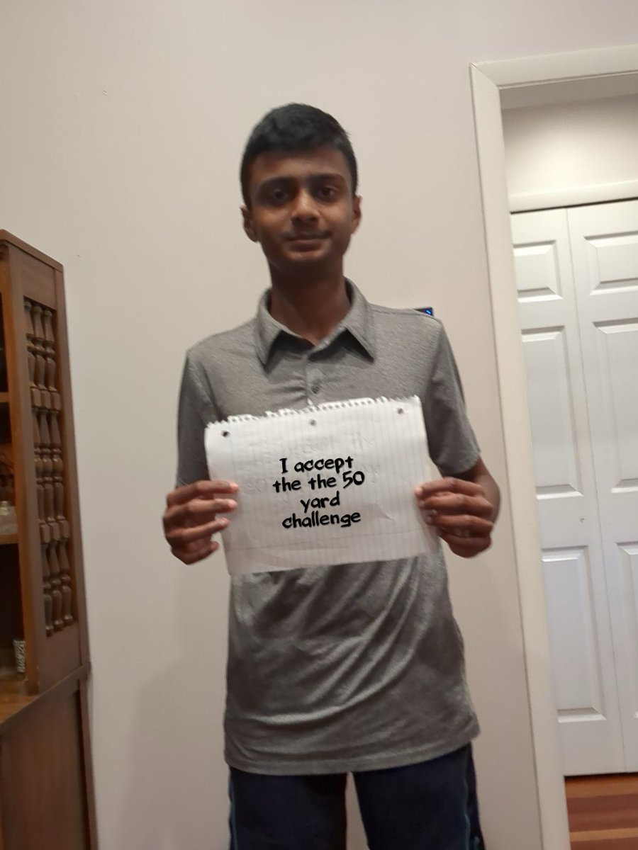 iamrodneysmith's tweet photo. It brings me great joy to share with you the news of a new addition to our family. Please join me in welcoming Aayush  Of Troy,MI to our fold! Aayush  has stepped up & accepted  our 50 yard challenge .By embracing this challenge, he has shown us that he  is committed to making a positive difference in his community.