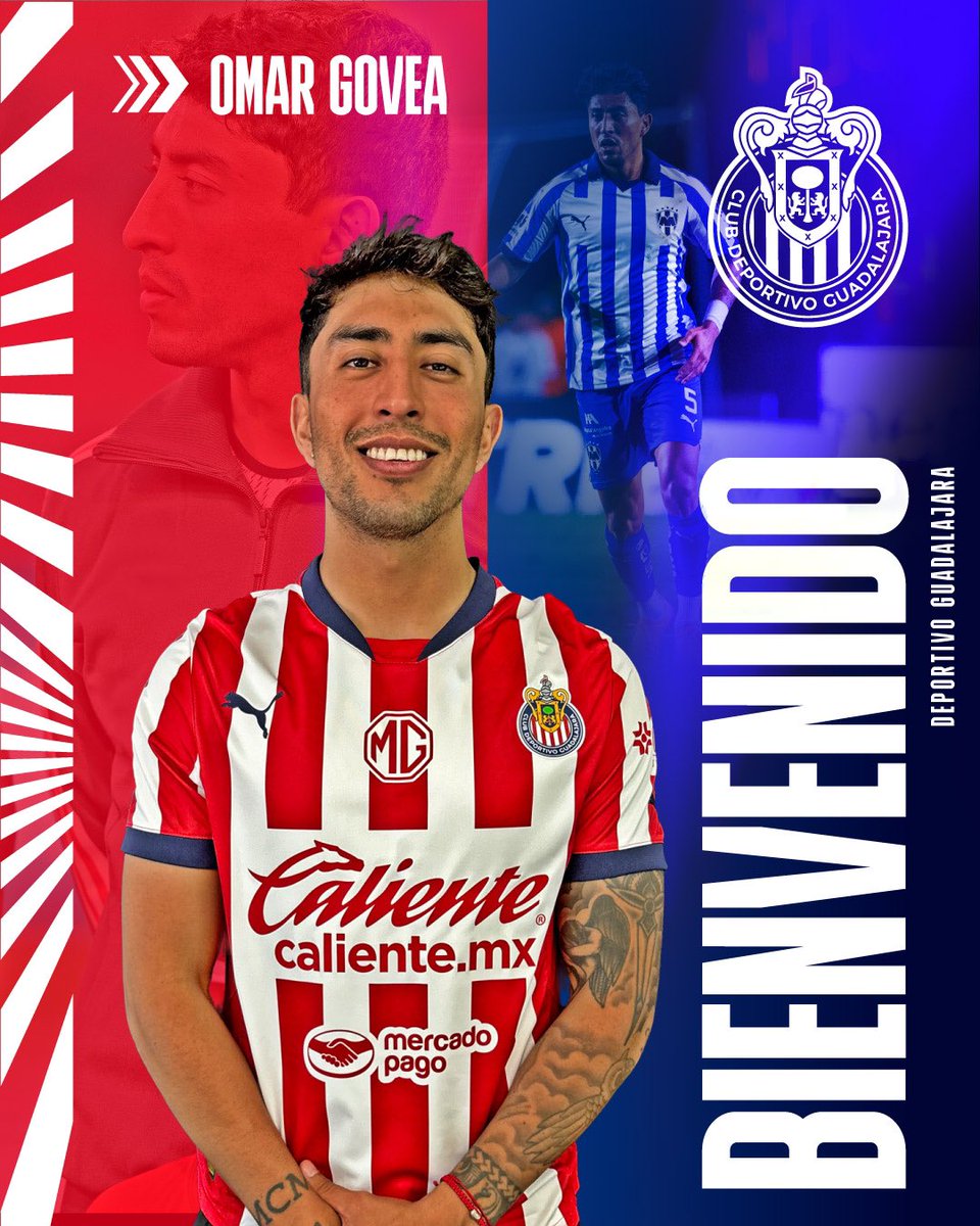 Chivas's tweet photo. ¡Hola, @96Govea! 👋

🔴⚪️ ¡Ya eres parte del Rebaño Sagrado! Sabemos de tu capacidad y ganas de luchar por el más querido de México 🐐

Toda la información 👉 https://t.co/IezfIVnQNr https://t.co/52idx7PYe8