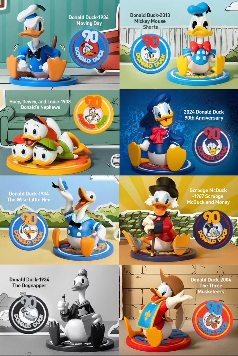 Disney POPMART ポップマート ドナルドダック 90周年シリーズ 全10種