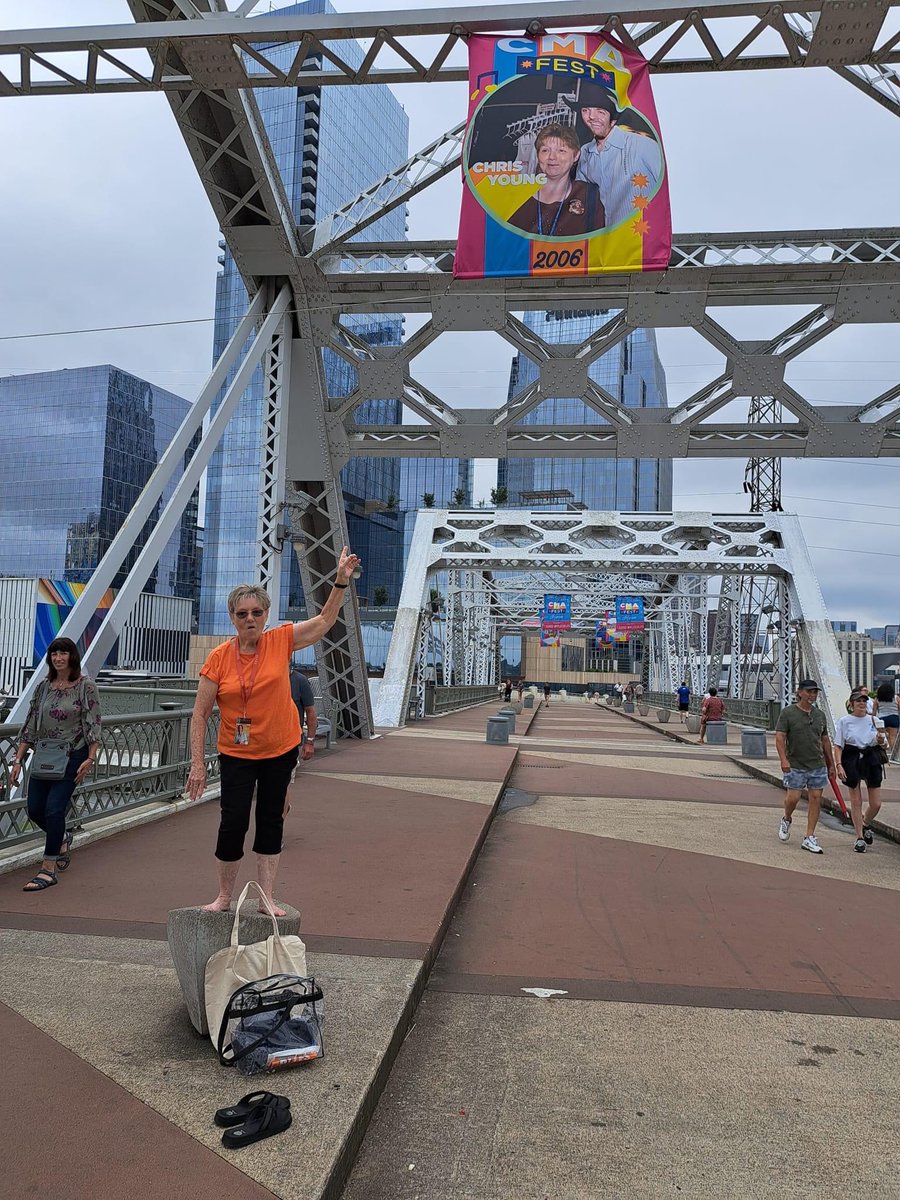 AshleyWeimer919's tweet photo. Hey @CountryMusic - my friend discovered she was on one of the banners this year and was wondering what happens to them now that the festival is coming to an end :) https://t.co/cxwRtw6OCg