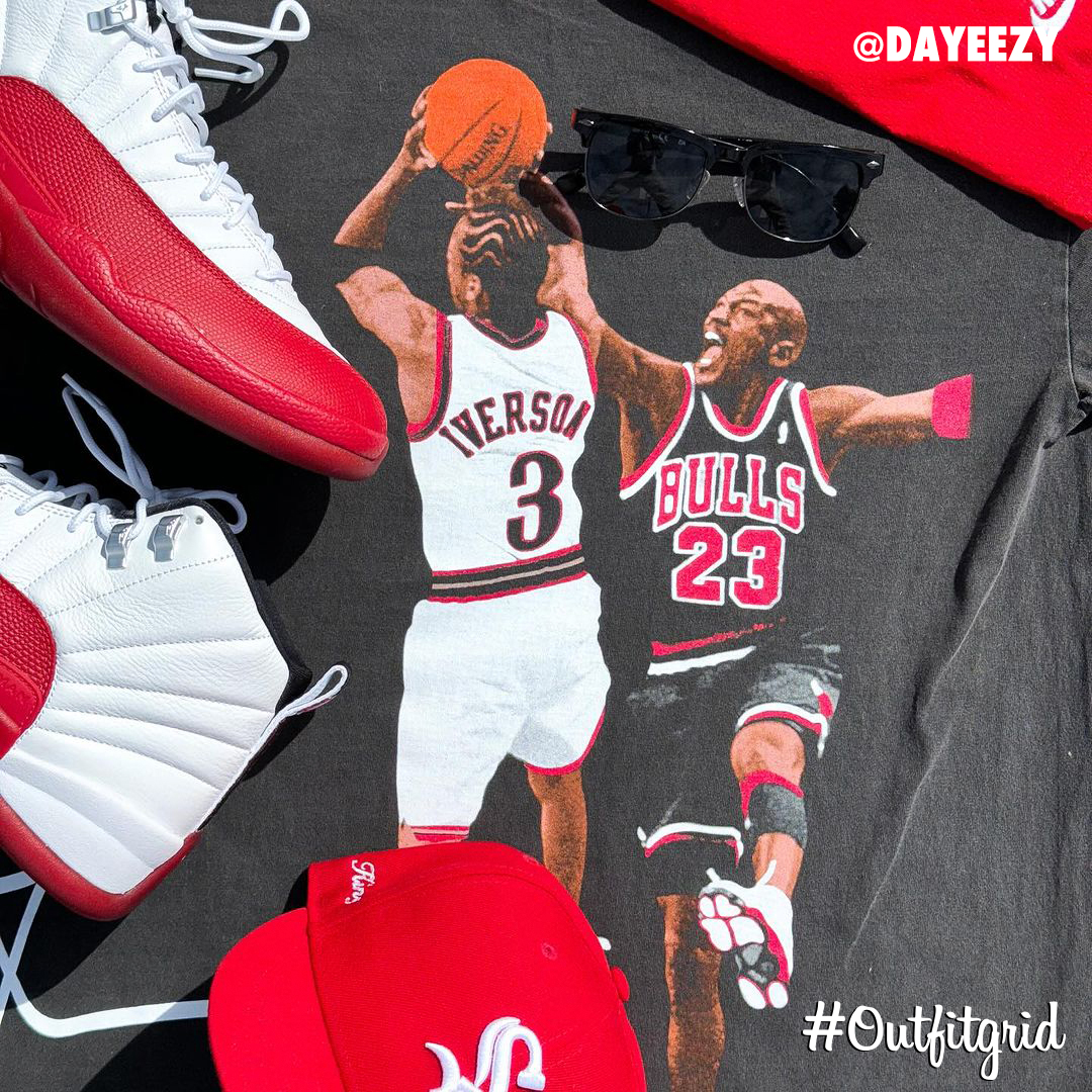 outfitgrid's tweet photo. Today's top #outfitgrid is by @dayeezy.
▫️ #AllenIverson #JaeeEditz #Tee
▫️ #NikeSportswear #Shorts
▫️ #JordanXII #Cherry
▫️ #NewEra #WhiteSox #Cap https://t.co/nzaPEWms0o