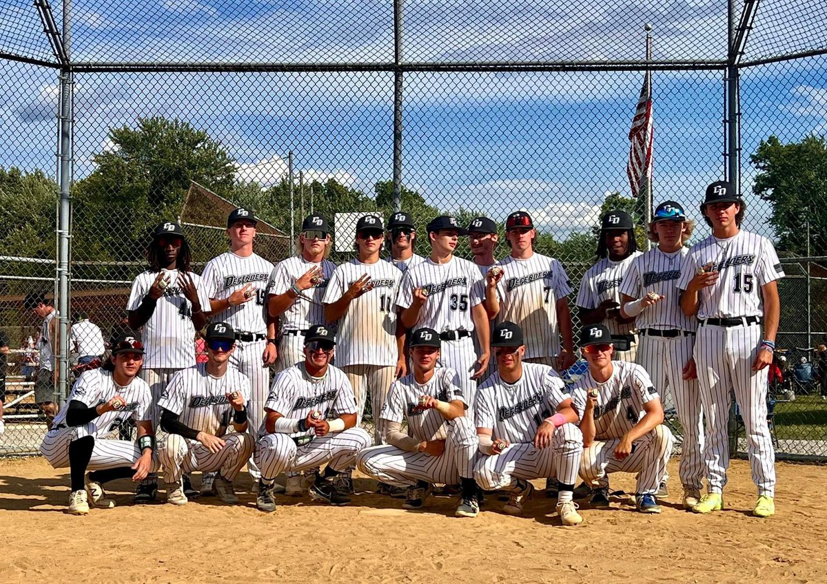 Cincinnati Defenders (@cincinnatidefe1) on Twitter photo Game 3 championship
8-0 vs the Flash
Connor Gullett 5innings 13k 🔥
<a href="/KastenConnor6/">Connor Kasten</a> 1-2
<a href="/WyattHaupt/">Wyatt Haupt</a> 1-1
<a href="/sawyers_wylee/">Wylee Sawyers</a> 1-1 2 RBI
Jake Chapman 1-3 HR, 3 RBI 💣
<a href="/MattJesse5/">Matt Jesse</a> 1-2
Max McDonald 1-1
We Defended our House Game 3 championship
8-0 vs the Flash
Connor Gullett 5innings 13k 🔥
<a href="/KastenConnor6/">Connor Kasten</a> 1-2
<a href="/WyattHaupt/">Wyatt Haupt</a> 1-1
<a href="/sawyers_wylee/">Wylee Sawyers</a> 1-1 2 RBI
Jake Chapman 1-3 HR, 3 RBI 💣
<a href="/MattJesse5/">Matt Jesse</a> 1-2
Max McDonald 1-1
We Defended our House