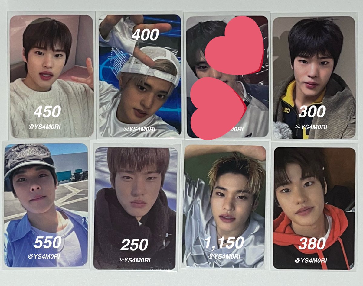YS4M0RI's tweet photo. pcs that are marked are sold 💗 https://t.co/pI3YHJhwRq