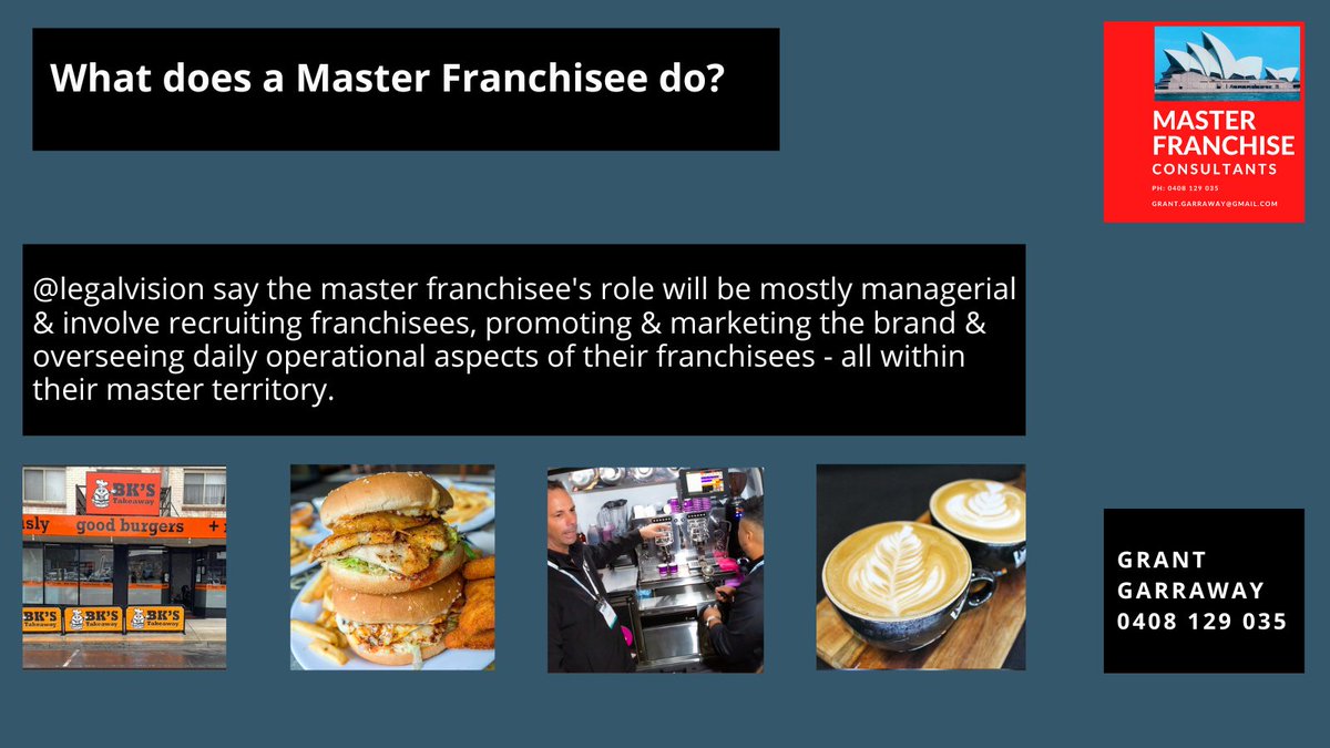 MasterFranchis2's tweet photo. What does a #Masterfranchisee do?

Chat all things #Masterfranchise with Grant - no cost, no obligation - 0408 129 035

grant.garraway@gmail.com

#beyourownboss https://t.co/pWqbqEURCx