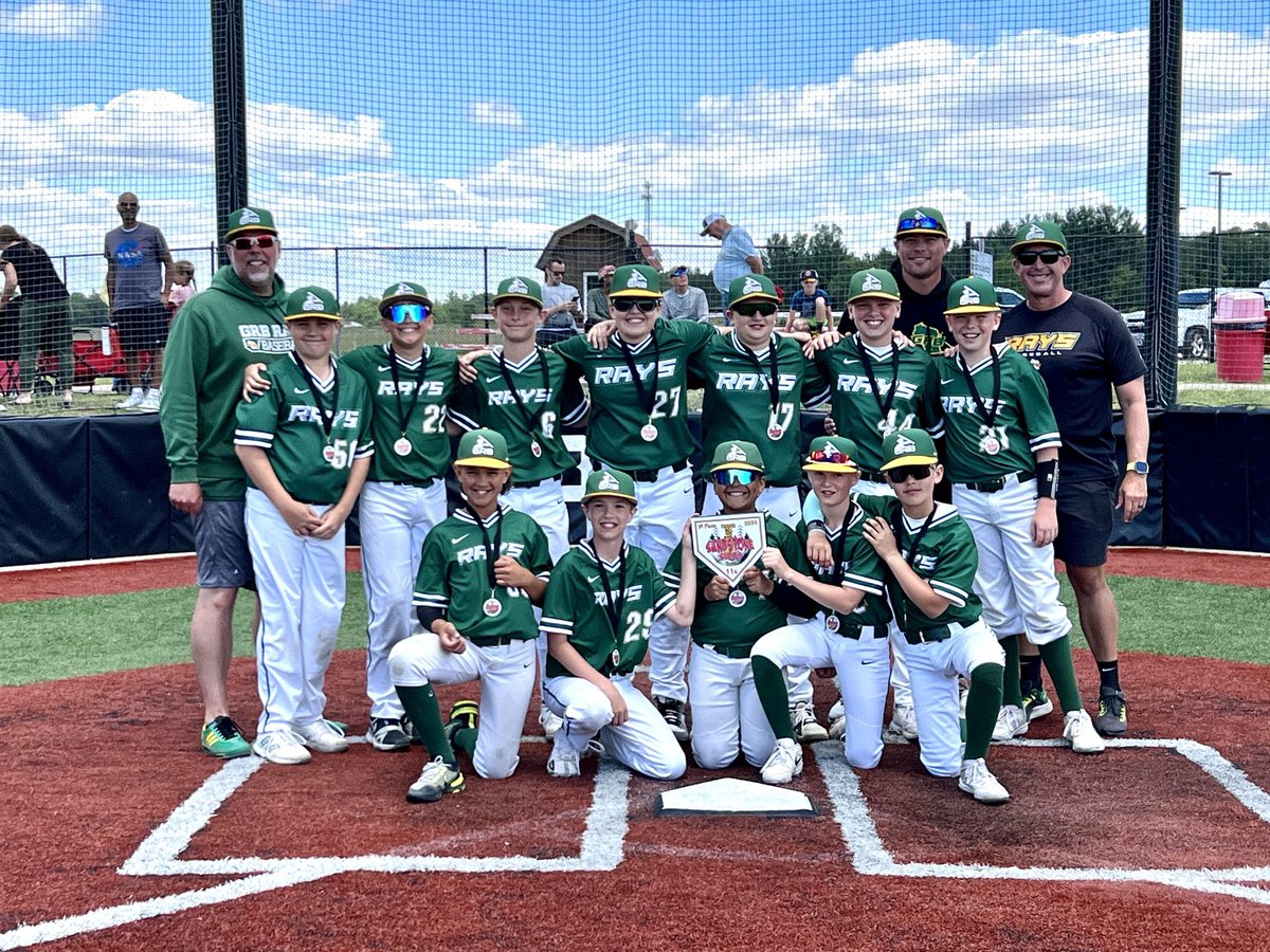GRBRays's tweet photo. 🏆 CHAMPS 🏆

11U Green wins their second event in a row at Woodside!!

#RaysYourGame https://t.co/IygftcKDwk