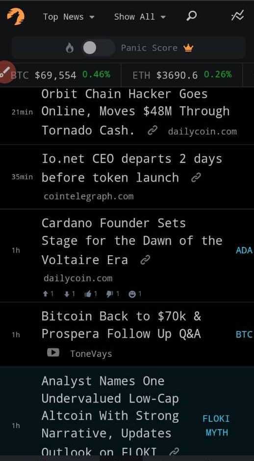 ama_krypto's tweet photo. Some of the crypto headlines making the rounds, #Cryptopanic #CoinGecko #Binance
#Amacrypto https://t.co/kk3mTPMVqh