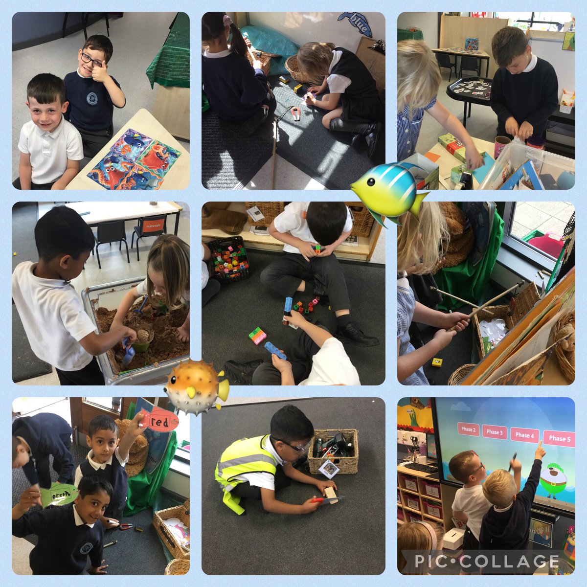 QRA_2030Y1's tweet photo. Starting off our week strong! Our new topic is Under the Sea 🐡 We have been reading The Rainbow fish. This has opened up some great conversations about sharing and being kind. #qraoracy #qraart #qrascience #qramaths #qraliteracy https://t.co/7n9JQziyVM