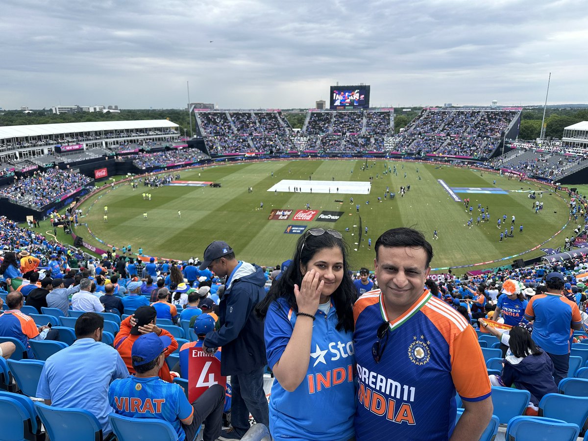 myhelpingangels's tweet photo. "An unforgettable experience at the T-20 World Cup match between India and Pakistan at the Nassau Coliseum stadium in New York! Congratulations to Team India on their impressive win! The excitement and energy in the stadium were a testament to the power of sports to unite and inspire us.