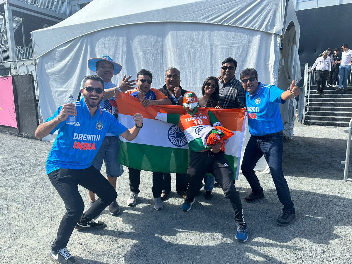myhelpingangels's tweet photo. "An unforgettable experience at the T-20 World Cup match between India and Pakistan at the Nassau Coliseum stadium in New York! Congratulations to Team India on their impressive win! The excitement and energy in the stadium were a testament to the power of sports to unite and inspire us.