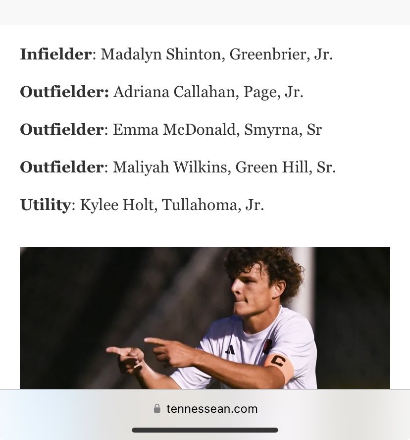 TNelite2024's tweet photo. Congrats @ReaganLocke1 , @baileyshepard15 , @emma_mcdonald7 and @KendraMcniel on being selected to the second All Mid-State Team!!! Amazing job, Ladies!!!! 🥇 
#tnelite2024davis
#proudtobeelite https://t.co/ko6WyA4zhc