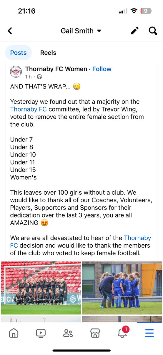 gails_best's tweet photo. @Tanni_GT @hedley_kar77281 @thornaby_fc This is what the was posted,I know girls who play for the u15’s girls team,it’s disgusting what has happened,feels like women/girls take one step forward and 3 steps back.male teams are ok to to play tho https://t.co/fMzUQbe9Jt