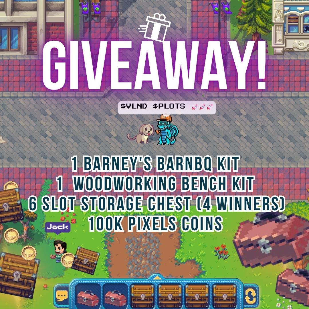 🚨 Let's celebrate $PLOTS presale success with some giveaways! 🚨

How to win:
1️⃣Like, retweet, follow <a href="/plotsfinance/">Plots.Finance 🎮</a> &amp; <a href="/neal_ax/">NealAX1</a> 
2️⃣Tag 3 friends
3️⃣Comment $VLND $PLOTS

7 winners will be announced in 24hrs! 😊
Presale link: presale.plots.finance/presale