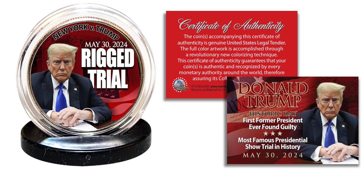 kpkkprasanth's tweet image. Our most popular offer: Buy 2, Get 1 Free! 3 Trump Rigged Trial Collectible Coins for $39.99! 🎉 #DealOfTheDay #Trump2024 #CollectorCoins

Order Here: tinyurl.com/mv67fwyj
Order Here: