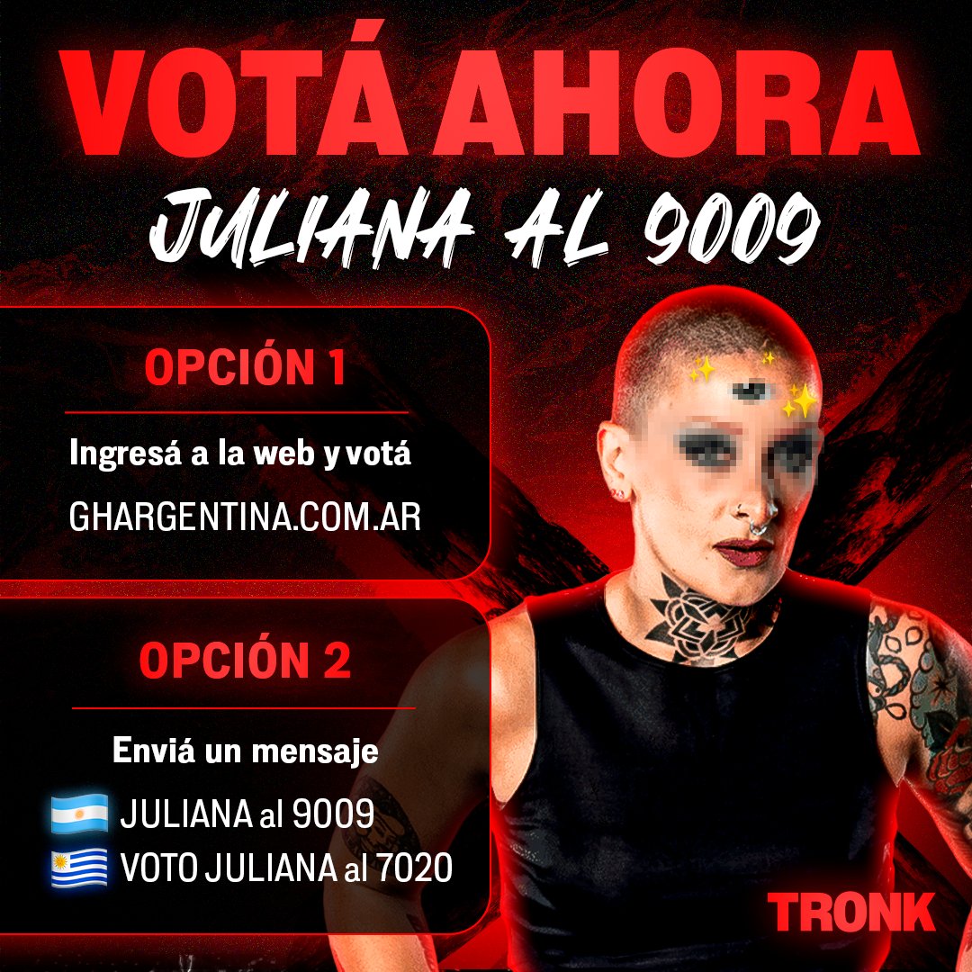 TronkOficial's tweet photo. NO PAREN DE VOTAR: JULIANA AL 9009

Manden turbos ya ya ya ya!!!