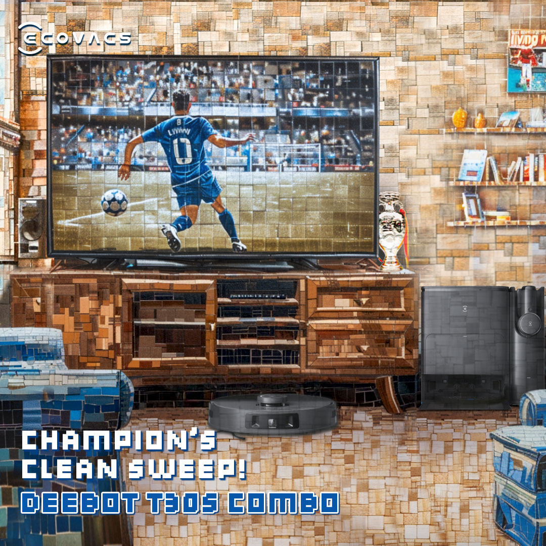 ecovacsrobotics's tweet photo. Stay ahead, stay clean. DEEBOT T30S COMBO takes care of the cleaning, so you can chase your dreams with a clear mind. 🏠⚽
🛒 Shop now via https://t.co/zYPdyThA1m.
#ECOVACS #DEEBOT #DEEBOTlife #RoboticsForAll https://t.co/fJ2efCNP83