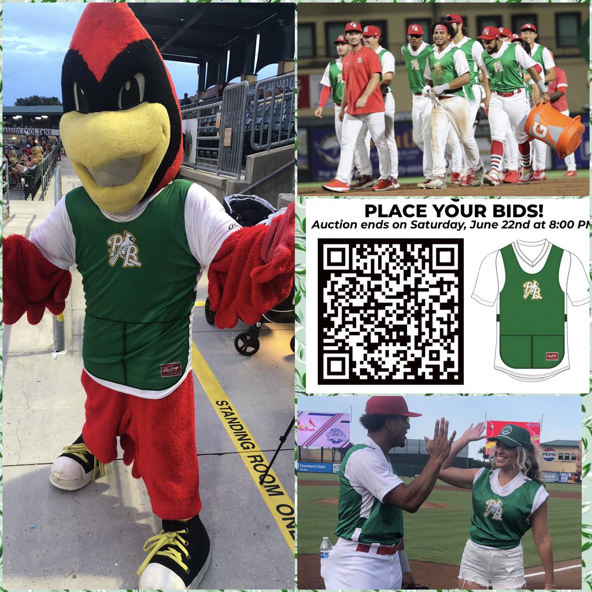 Robbie_Redbird's tweet photo. Just think how good youβll look in one of these @GoPBCardinals #GolfNight game worn jerseys! Proceeds benefit @FirstTeePB Use the QR code in the photo collage or go to https://t.co/8edJcjqKFc
@MiLBPromos @HouseOfMascots @MascotFanNet @MiLB @CBS12 @FirstTee β³οΈ https://t.co/KqphhTlgT1