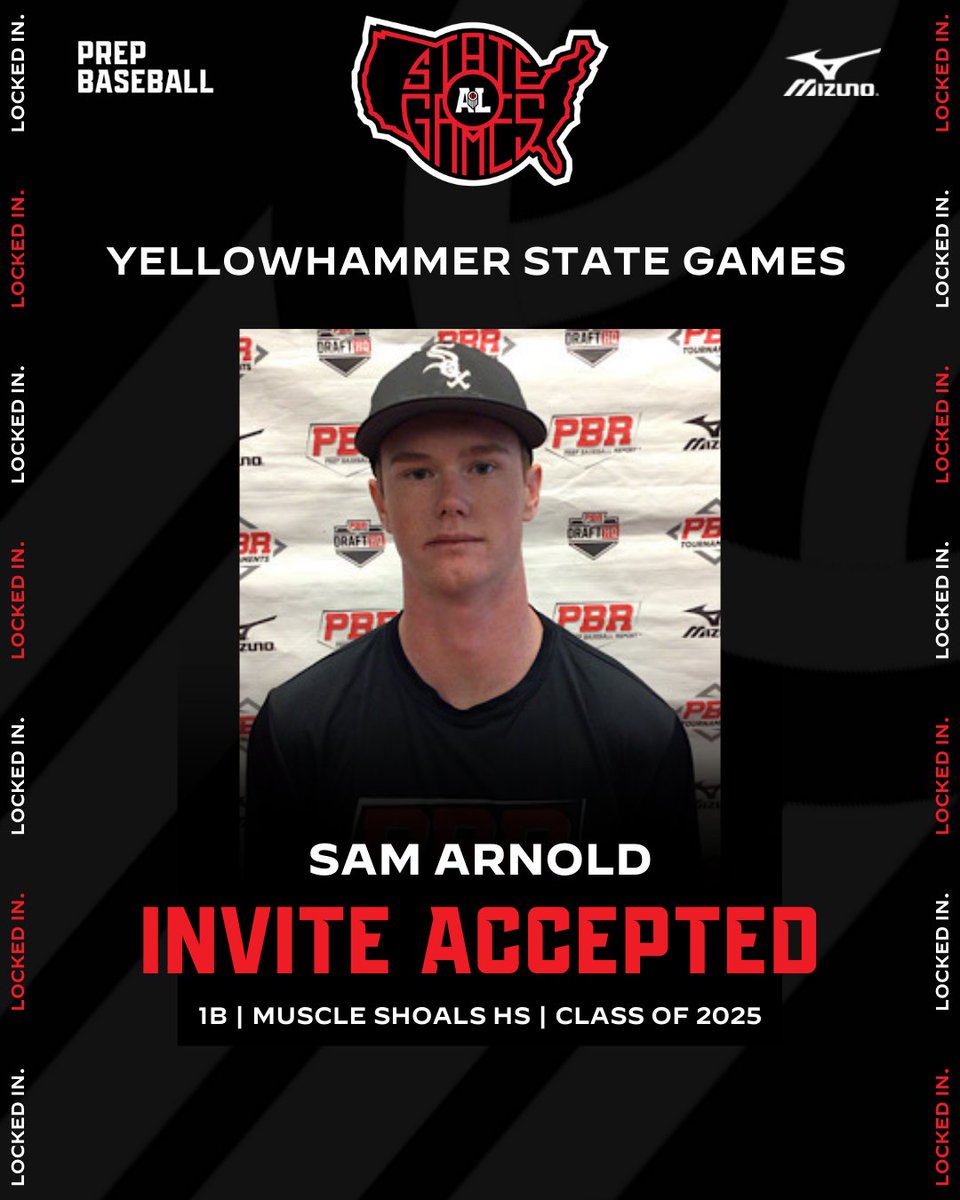 PrepBaseballAL's tweet photo. #𝗬𝗦𝗚𝗮𝗺𝗲𝘀𝟮𝟰: 𝗜𝗡𝗩𝗜𝗧𝗘 𝗔𝗖𝗖𝗘𝗣𝗧𝗘𝗗 🎟️

+ 1B Sam Arnold (@MSHS_BSB, 2025) is 𝗟𝗢𝗖𝗞𝗘𝗗 𝗜𝗡🔐 for the Yellowhammer State Games, held on June 18th-19th at Sand Mountain Park.

Request invite below. ⤵️

🔗: https://t.co/T5gDIVJGMs // @SamArnold27 https://t.co/BoFJwTiDG0