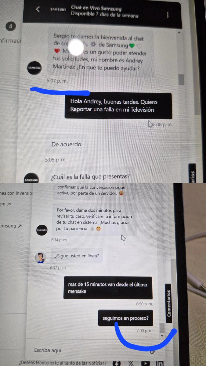 teko_1331's tweet photo. Qué pasó  @SamsungMexico ? 2 horas para levantar un reporte de una falla en la televisión y el "agente especializado" solo dejó de contestar. Pésima atención al cliente https://t.co/vPVl4qsv1j